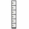 Adiroffice Large 6 Door Locker, Black Body With White Doors, 4PK ADI629-206-B-W-PKG-4